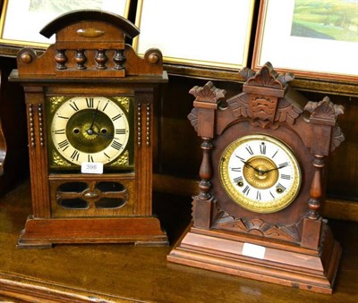 Lot 398 - Two mantel clocks, one stamped Ansonia