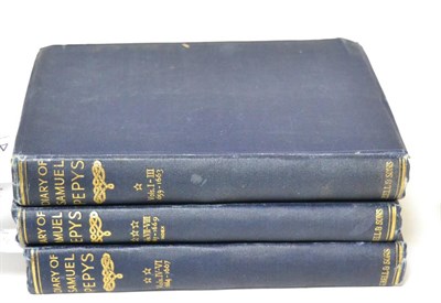 Lot 412 - Three volumes, Diary of Samuel Pepys