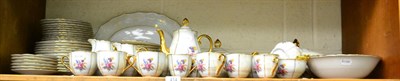 Lot 414 - A Czechoslovakian lustre tea, dinner and coffee set (qty)