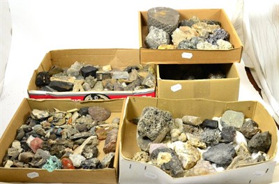 Lot 510 - A Large Quantity of Worldwide Mixed Mineral Specimens, in five boxes