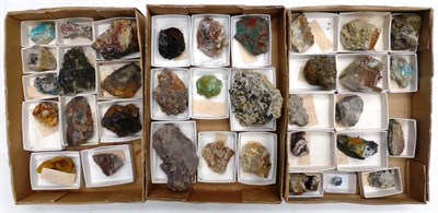 Lot 522 - A Collection of Thirty-Five Cornish Mineral Specimens, including Clinoclase, Libethenite,...