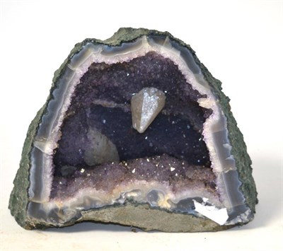 Lot 530 - Amethyst with Calcite, Cave, Brazil, 24cm by 19cm