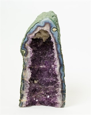 Lot 531 - Amethyst with Calcite, Cave, Brazil, 29cm by 14cm