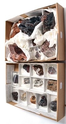 Lot 541 - * Two Trays of Twenty mineral Specimens from the Iron Mines of West Cumbria, including Specularite