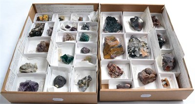 Lot 543 - * Two Trays of Thirty Assorted Mineral Specimens from the north of England, including, Quartz...