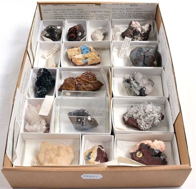 Lot 544 - * One Tray of Sixteen Assorted Mineral Specimens from the iron mines of Cumbria, including...