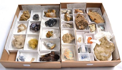 Lot 546 - * Two Trays of Twenty Seven Assorted Mineral Specimens from the north of England, including,...