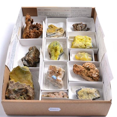 Lot 547 - * One Tray of Twelve Assorted Mineral Specimens, predominantly Smithsonites from the north of...