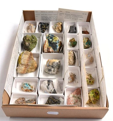 Lot 549 - * One Tray of Twenty One Assorted Mineral Specimens predominantly from the Calbeck Fells in...