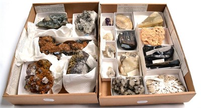 Lot 556 - * Two Trays of Seventeen Assorted Mineral Specimens predominantly from the North of England,...