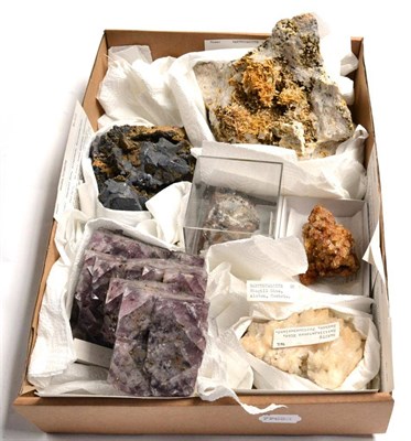 Lot 558 - * One Tray Containing Six Mineral Specimens from the north of England, including Fluorite,...