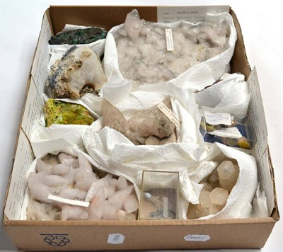 Lot 564 - * One Tray of Ten Assorted Mineral Specimens from the Wanlockhead/Lead Hills Area, Scotland,...