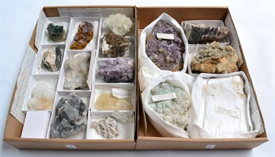 Lot 566 - * Two Trays of Sixteen Mineral Specimens from the north of England, including Fluorite from...