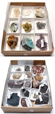 Lot 572 - * Two Trays of Twenty Five Mineral Specimens from the north of England, including Fluorites...