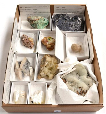 Lot 573 - * One Tray of Ten Mineral Specimens, predominantly from Wanlockhead/Lead Hills, Scotland, including