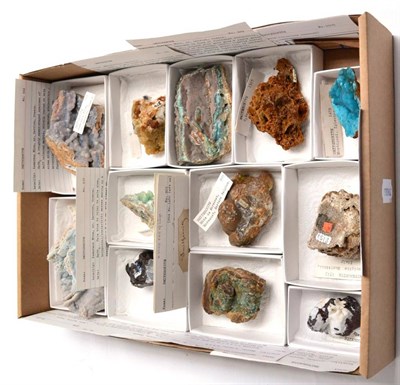 Lot 574 - * Two Trays of Twelve World Mineral Specimens, including Smithsonites from Lavrion, Greece,...