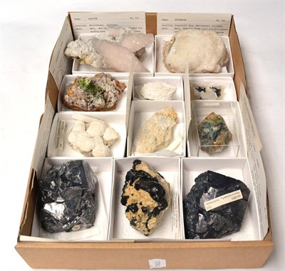 Lot 577 - * One Tray of Eleven Mineral Specimens from Lead Hills/Wanlockhead, Scotland, including...