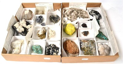 Lot 578 - * Two Trays of Twenty One Mineral Specimens, predominantly from Lead Hills/Wanlockhead Mine,...