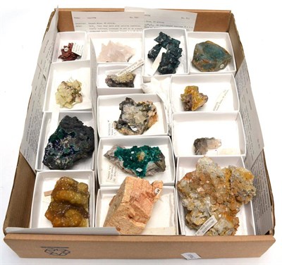 Lot 585 - * One Tray of Fourteen Mineral Specimens, predominantly from Tsumb, Namibia, including...