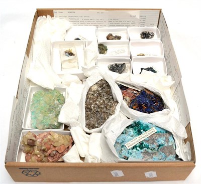 Lot 587 - * One Tray of Thirteen Mineral Specimens, predominantly from Tsumb in Namibia, including...