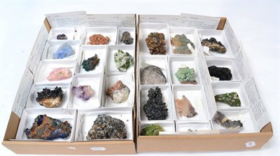 Lot 595 - * Two Trays of Twenty Four Assorted Mineral Specimens, predominantly from Tsumb and Berg Aukas,...