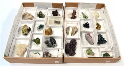 Lot 596 - * Two Trays of Twenty Three Assorted Mineral Specimens, predominantly from Tsumb, Namibia,...