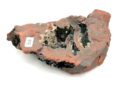 Lot 612 - Haematite Specimen, with Quartz and Specuralite in pockets