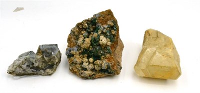 Lot 614 - Three Mineral Specimens, comprising Baryte Crystal from Silverband Mine, Knock, Cumbria, a...