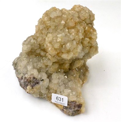 Lot 631 - Quartz Crystals with Fluorspar, recovered during lead mining Stotsfield Burn Mine, Rookhope, Co...