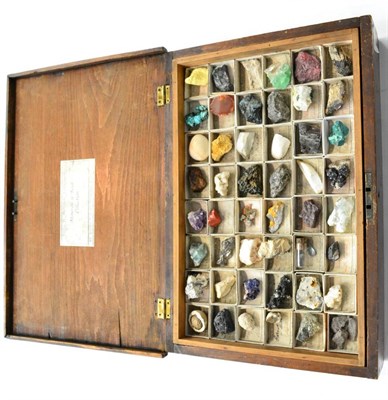 Lot 632 - A Well Preserved Collection Box With Makers Label, Thos D Russell, Geologist, including...