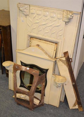 Lot 1014 - A 19th century painted cast iron fire place