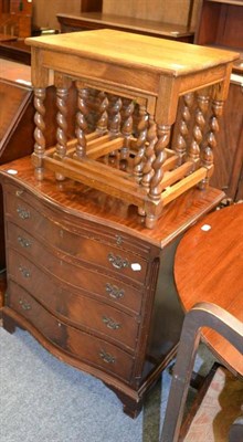 Lot 1033 - Barley twist nest of tables together with two reproduction racks (3)