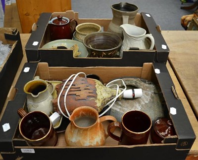 Lot 1083 - A collection of studio pottery and stoneware (in two boxes)