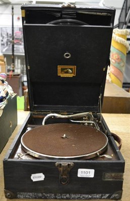 Lot 1101 - HMV portable gramophone