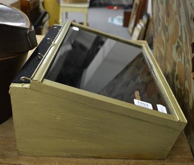 Lot 1103 - A gold painted and glazed table top display cabinet