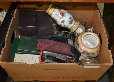 Lot 1104 - A quantity of miscellaneous items including pipes, a silver cigarette case, etc