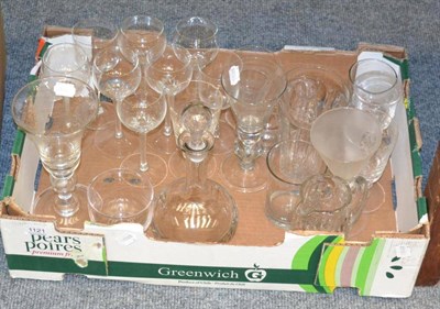 Lot 1121 - A collection of glassware including early goblet, George VI coronation goblet etc (qty)