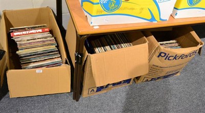 Lot 1144 - Three boxes of albums including Abba, Bad Company, Elo, Eagles, Fleetwood Mac, U2, Wings etc