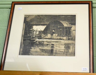 Lot 1175 - Frank Brangwyn ";The Mill Wheel, Montreuil";, signed in pencil