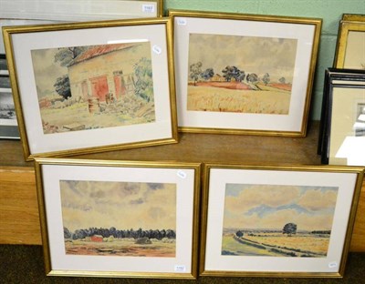 Lot 1182 - Four framed watercolours signed George Jackson, one dated 1946