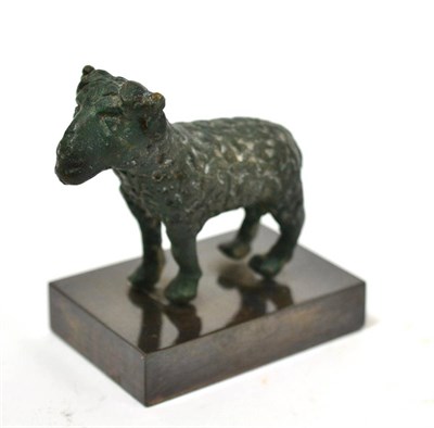 Lot 9 - A superb Roman bronze model of a ram, possibly Roman, 2nd-3rd century AD, 6.3cm wide