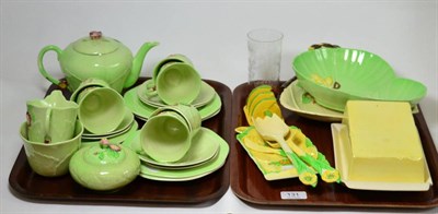 Lot 131 - A Carltonware tea service and assorted items (on two trays)