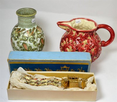 Lot 133 - Beswick jug, Denby vase and boxed model of the Royal Coronation Series coach and other...