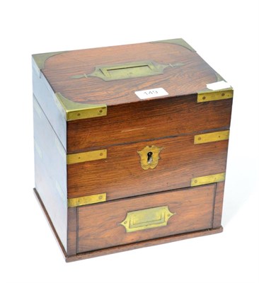 Lot 149 - A 19th century brass bound spirit/decanter box