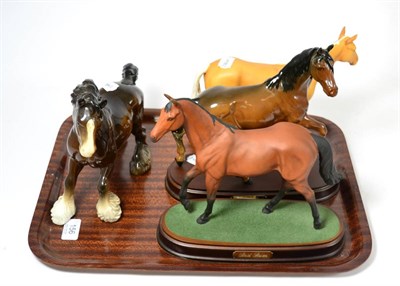 Lot 156 - Seven various Beswick and Doulton figures of horses