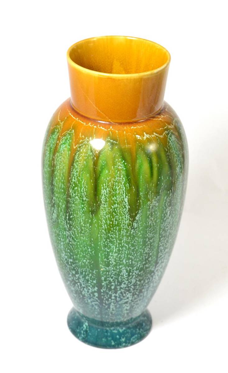 Lot 161 - A Linthorpe vase, impressed mark 875, 31cm high