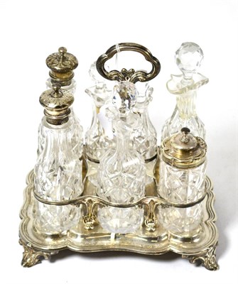 Lot 166 - A Victorian silver seven piece condiment set