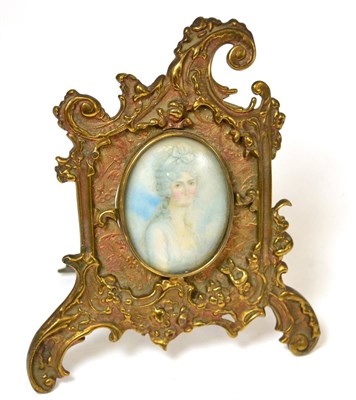Lot 176 - After Cosway, miniature portrait of a lady, in gilt metal frame