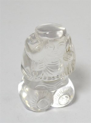 Lot 181 - A 20th century Chinese rock crystal small figure