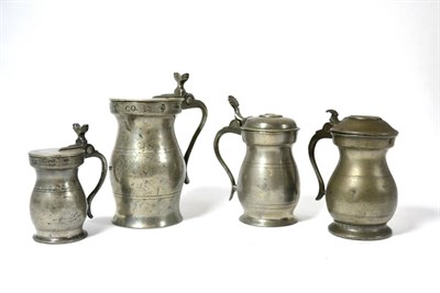 Lot 191 - Four Scottish pewter measures